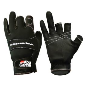 Three Fingers Cut Lure Anti-Slip Leather Gloves XL
