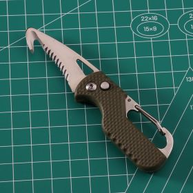Multitool Keychain Knife- Army Green+white