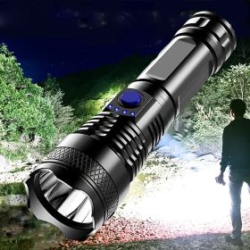 Chargeable Light Handheld Flashlight- Black