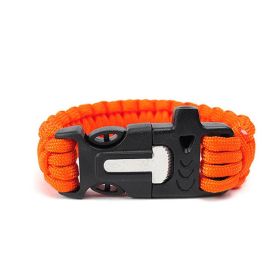 Seven Core Braided Rope Whistle - Orange
