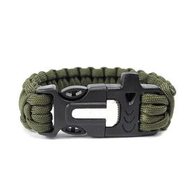 Seven Core Braided Rope Whistle - Army green