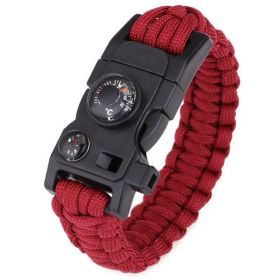Survival Parachute Cord Bracelet - Red
