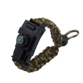 Umbrella Rope Knife Bracelet - army green camouflage