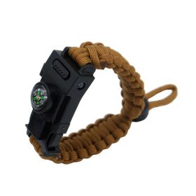 Umbrella Rope Knife Bracelet- Brown