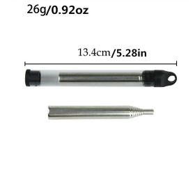 1pc Collapsible Stainless Steel Blow Fire Tool- Black