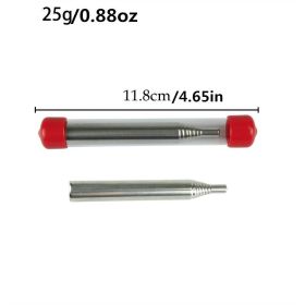 1pc Collapsible Stainless Steel Blow Fire Tool- Red