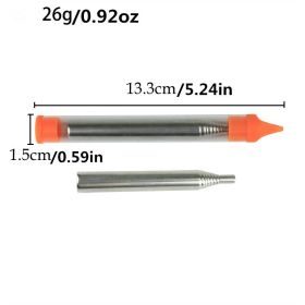 1pc Collapsible Stainless Steel Blow Fire Tool- Orange