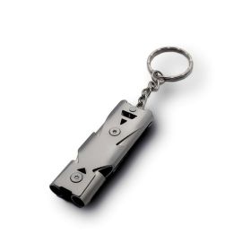Stainless Whistle Double Tube- Grey