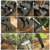 Stainless Steel Claw Hammer Multitool Tool With Nylon Sheath - Black