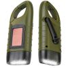 2 Packs Hand Crank Solar Powered Flashlight 3 LED- Green
