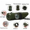 Multifunctional Compass; Whistle; Thermometer- Army Green