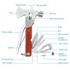 Survival Multitool 7in Folding Knife - Red