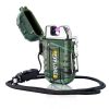 1pc Waterproof Windproof Lighter; Rechargeable - Black