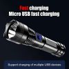 Chargeable Light Handheld Flashlight- Black