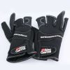 Three Fingers Cut Lure Anti-Slip Leather Gloves -L