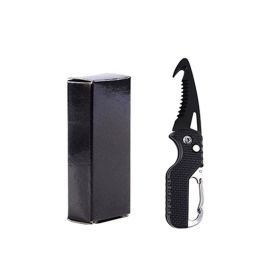 Pocket Knife Hook Blade (Color: Black Black Blade)