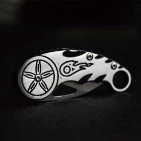 Knife Keychain Pendant (Color: Black)