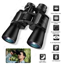 Zoom Binoculars with FMC Lens (Color: Black)