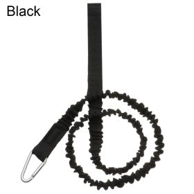 Elastic Leash With Carabiner (Color: Black)
