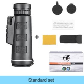 40X60 Telescope Monocular with Tripod (Color: Standard set)