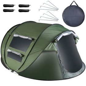 Tent with 4 Mosquito Net Windows (Type: Green_5_8Person_Standard)